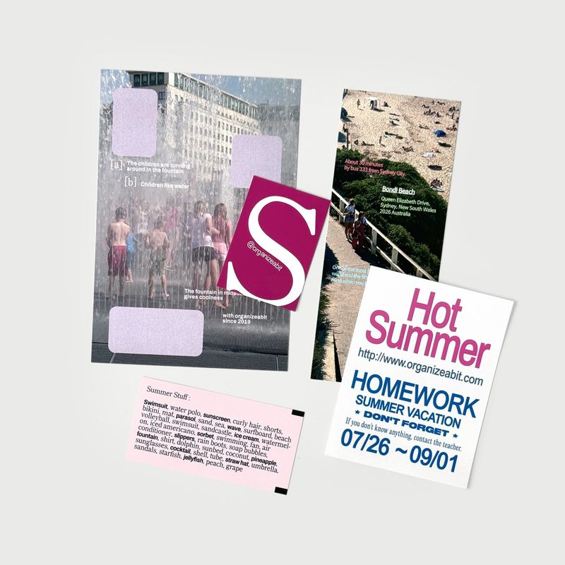 oab summerly pack / scrap sticker set