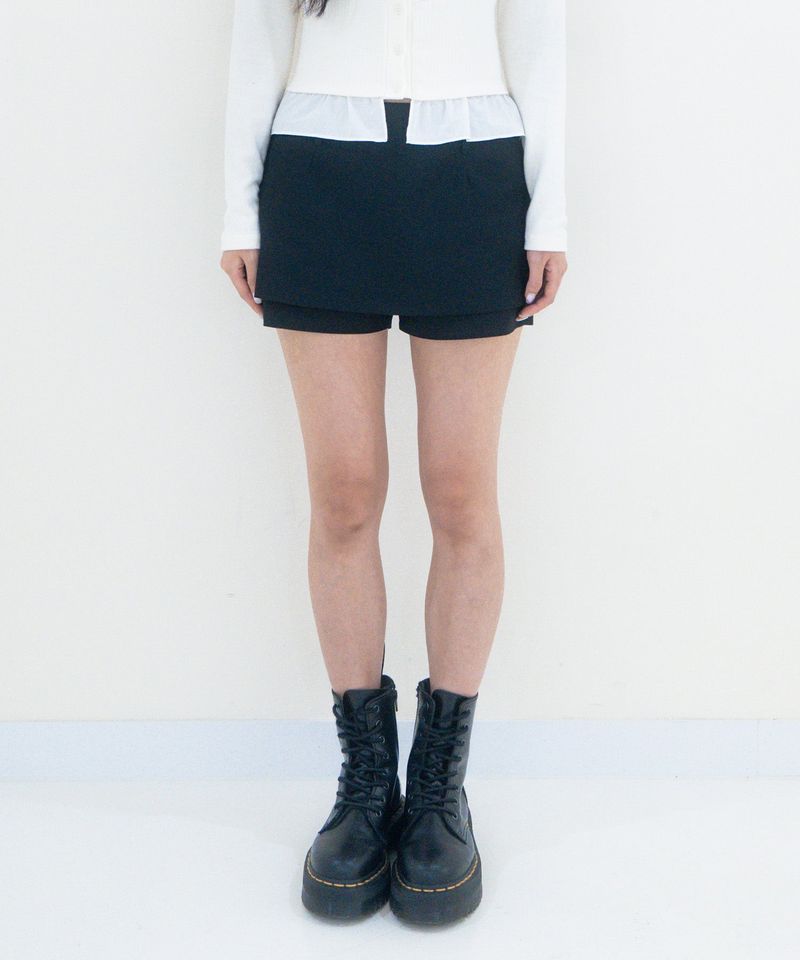 Not your rose（ノットユアローズ）の「Moa skirt pants (Black)（Pants）」