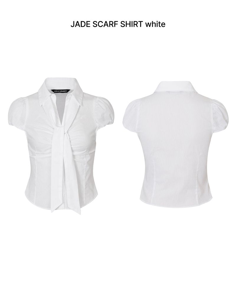 JADE SCARF SHIRT white