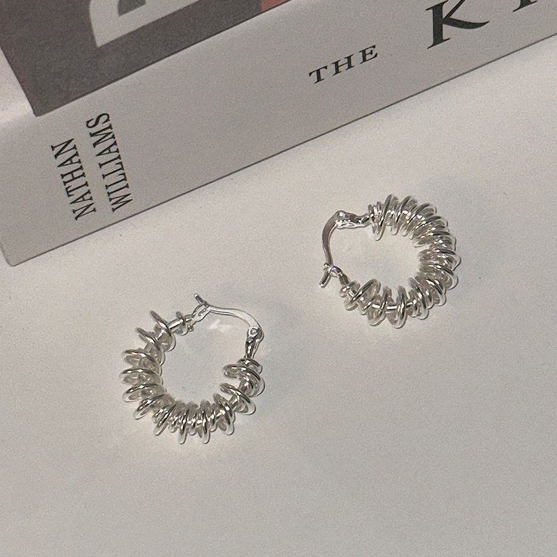 [925silver] Spring effect earring