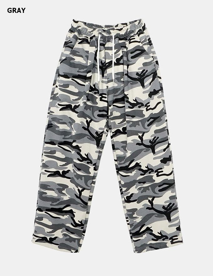 Camouflage Wide String Pants
