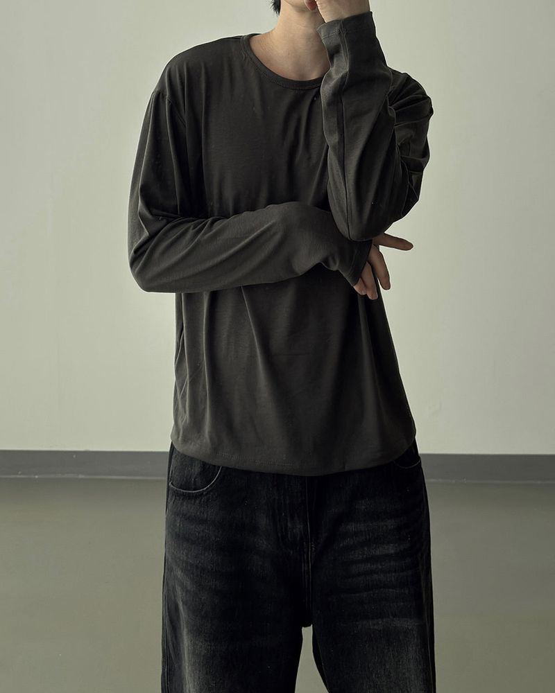 Silky Basic Layered Long Sleeve T-Shirt