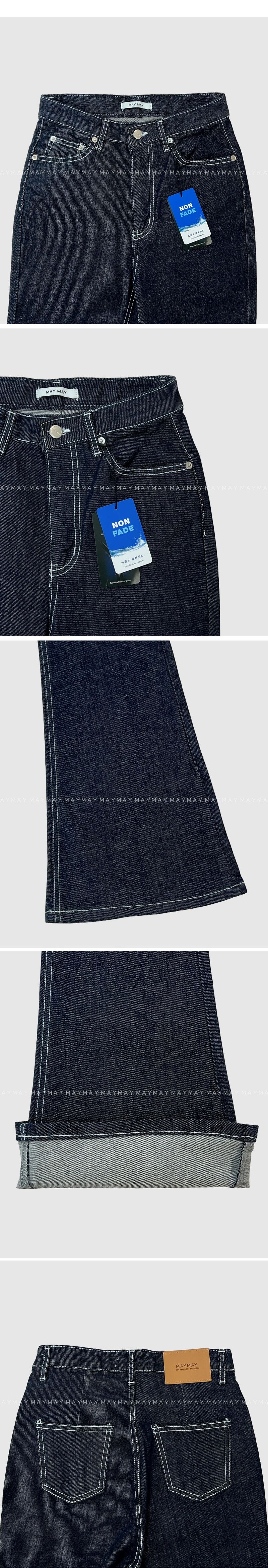 NON-FADE DENIM BOOTCUT PANTS