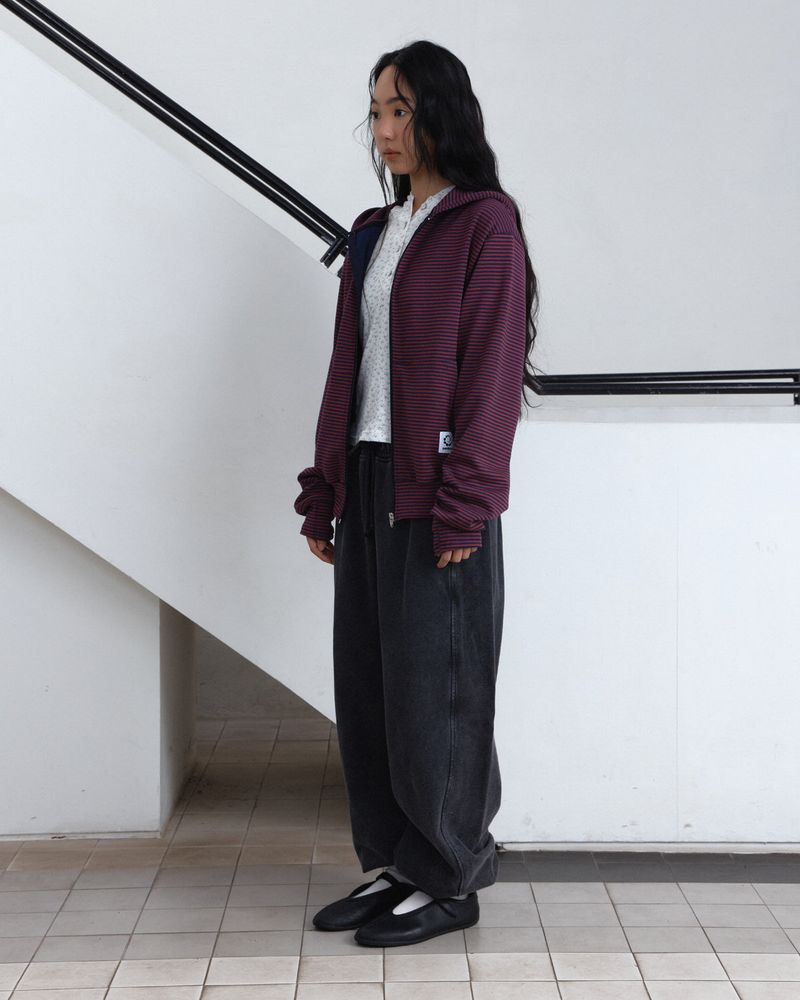 Drift Zip-Up Hoodie (Rust Red)