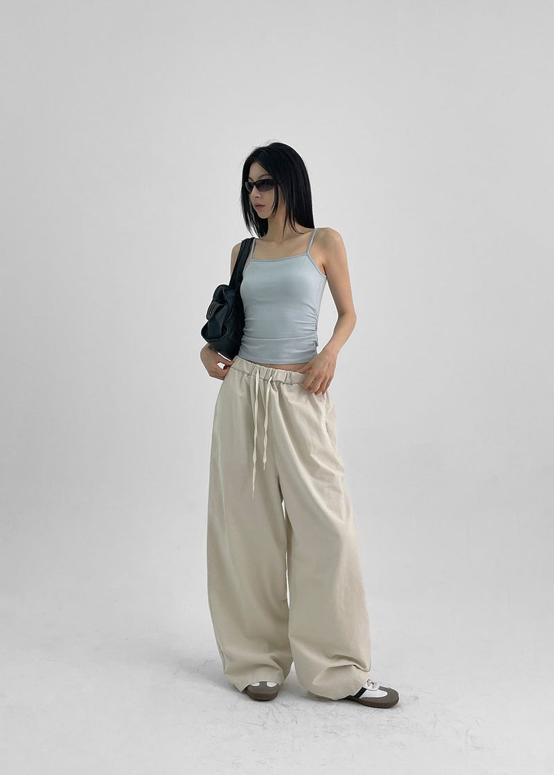 [MADE] Easy Shirring Tank Top With Built-in Cap