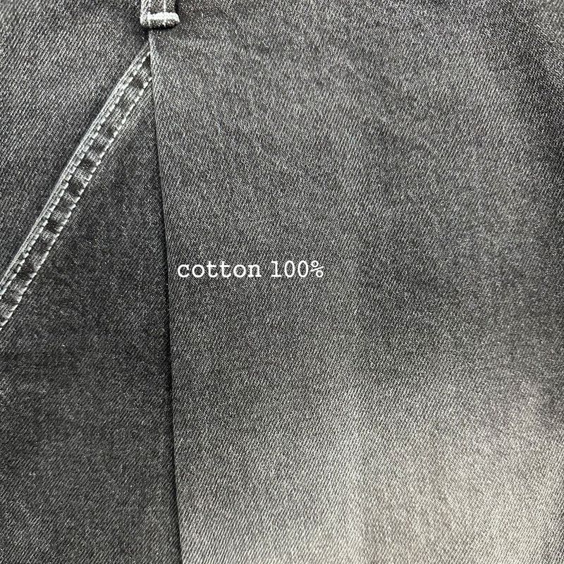 Curved Out Denim Pants (2 Colors)