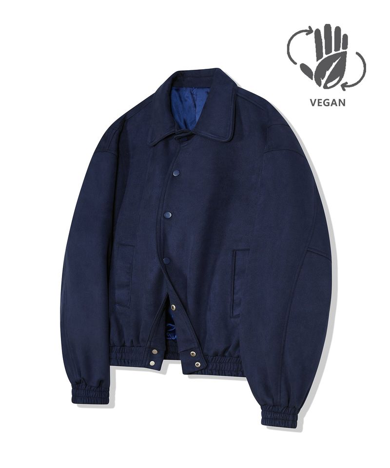 standard error（スタンダードエラー）の「87-STAN031 [Vegan Suede] Voldest Stylish Line Varsity Suede Jacket Navy（Jackets/Outerwear）」