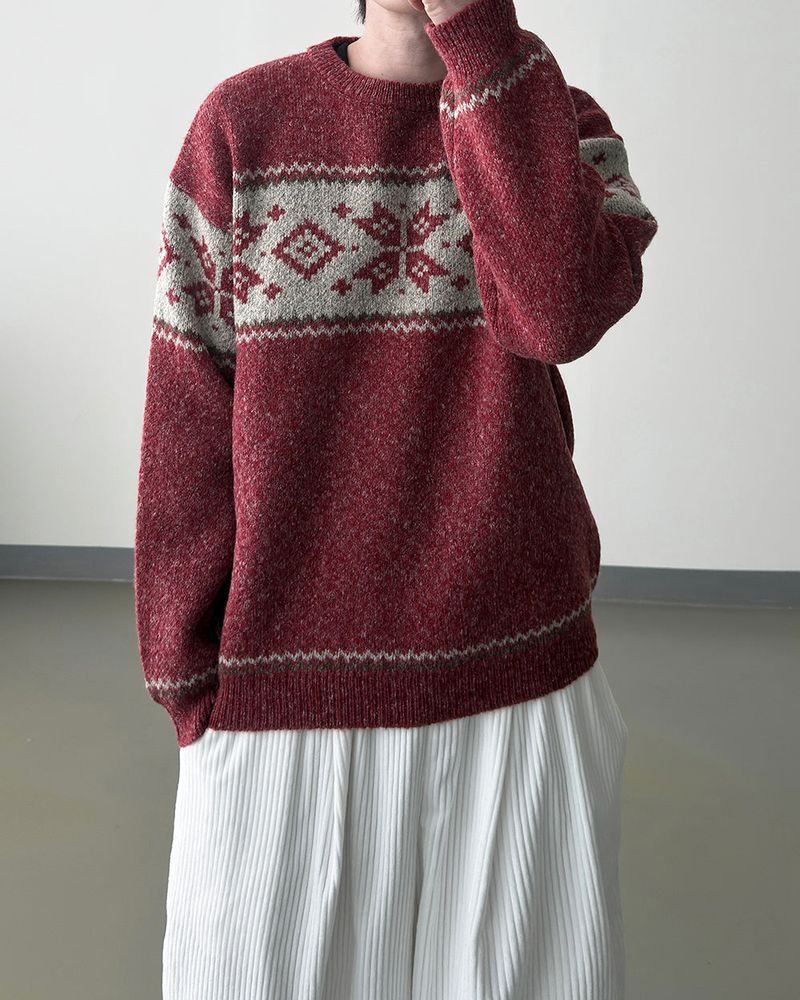 Frost nordic pattern knit