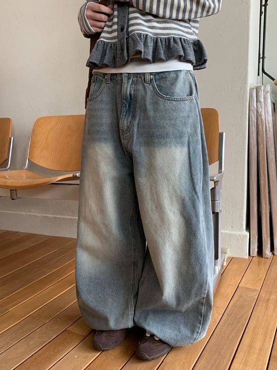 BAON（バオン）の「Dalt Side Pintuck Wide Denim Pants（Pants）」