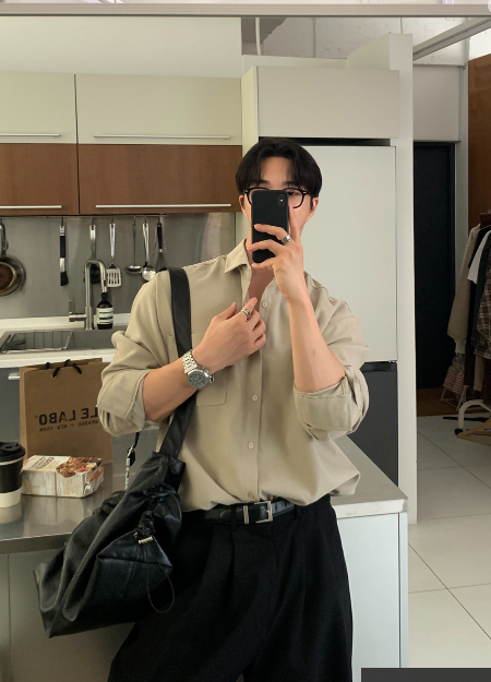  Square Pocket Overfit Corduroy Shirt