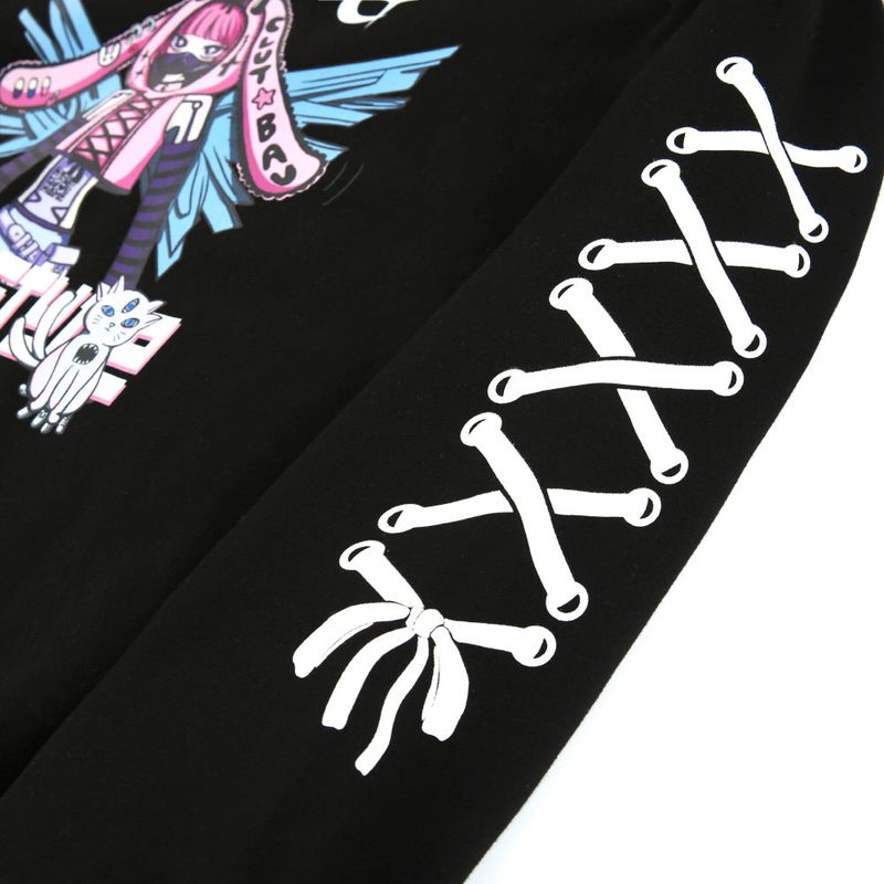 0 6 android sweat shirt - BLACK