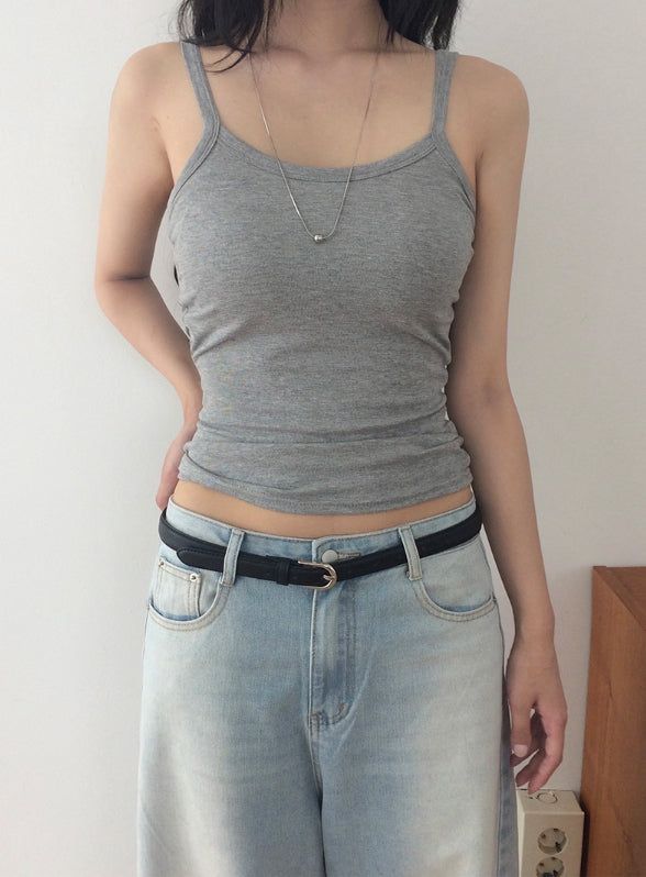 Rufu Plain Cap Strap Sleeveless