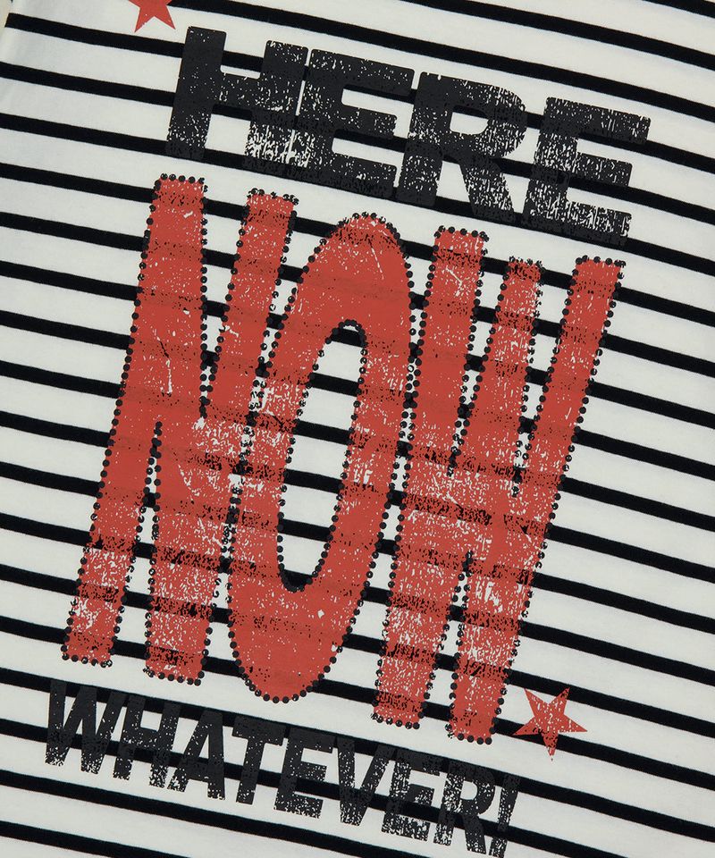 HERE NOW ストライプTシャツ
