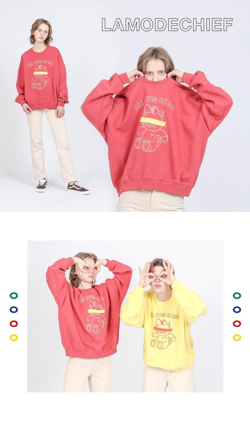 スウェットシャツ / All eyes on me sweatshirt - PINK