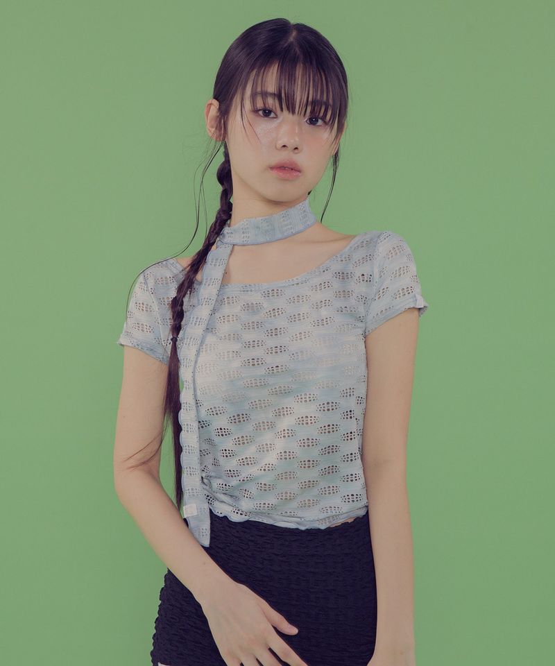 FANCY CLUB（ファンシークラブ）の「[NF] MILKY WAY SCARF TEE_(LIGHT GRAY)_F24QB361（Tops）」