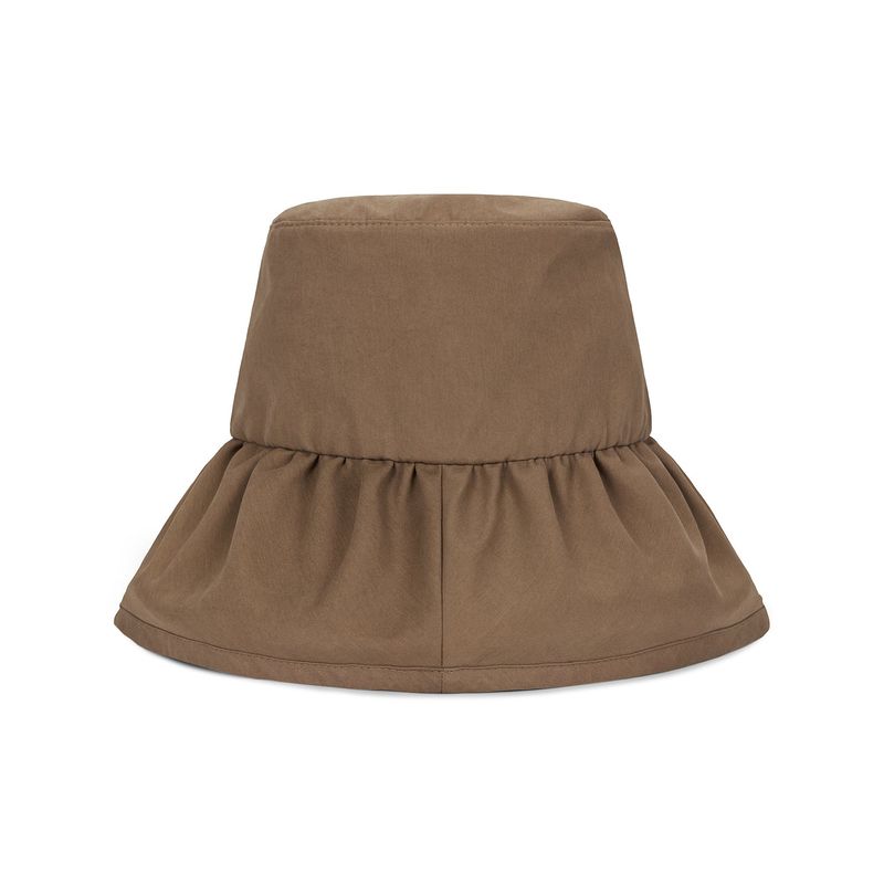 Metal Tip Shirring Bucket Hat / Brick