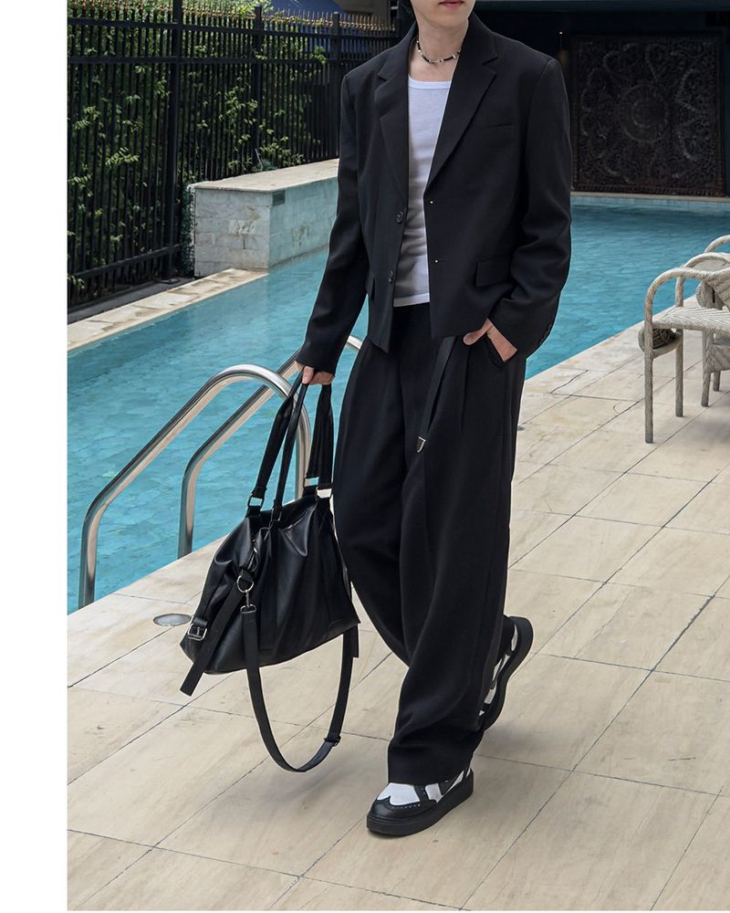 LUMI Back Banding Wide Slacks