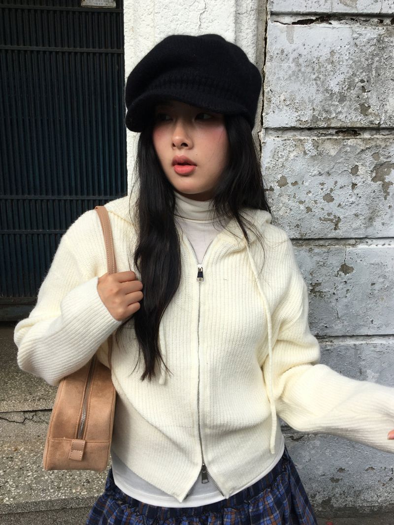 DUGGY（ダギー）の「ニットフードジップアップ (3color)（ジャケット/アウター）」