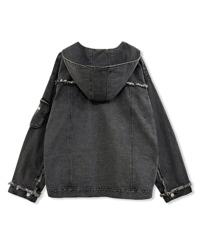 UNISEX フーディデニムジャケット