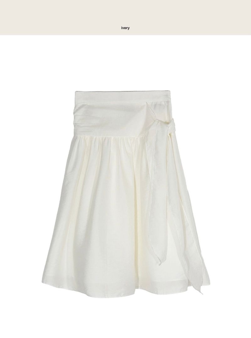 laurel low wrap chiffon midi flare sk
