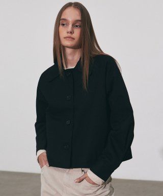 MINIMAL COTTON JACKET_BLACK