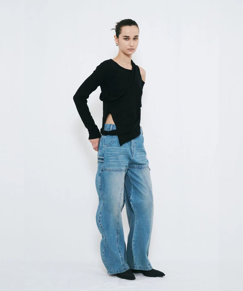 WAVE DENIM PANTS