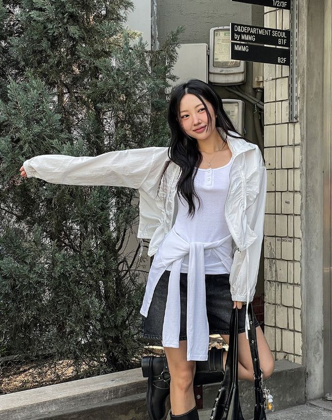 Tian snap layered wrap sleeveless