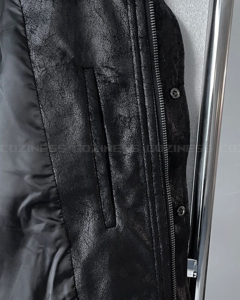 TAP Crack Effect Suede Jacket
