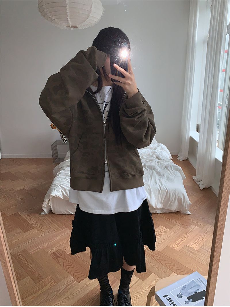 CAMO 2WAY SWEAT HOODIE (2C)