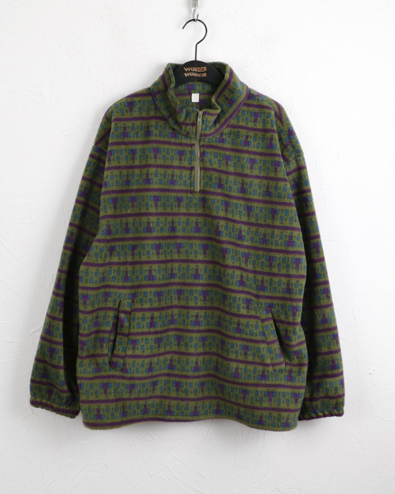 Bolle Nordic pattern fleece half zip-up