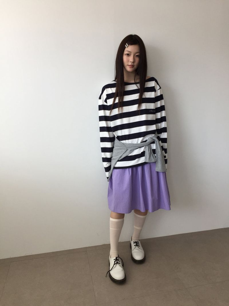 ペールブルームミディスカート (3color)