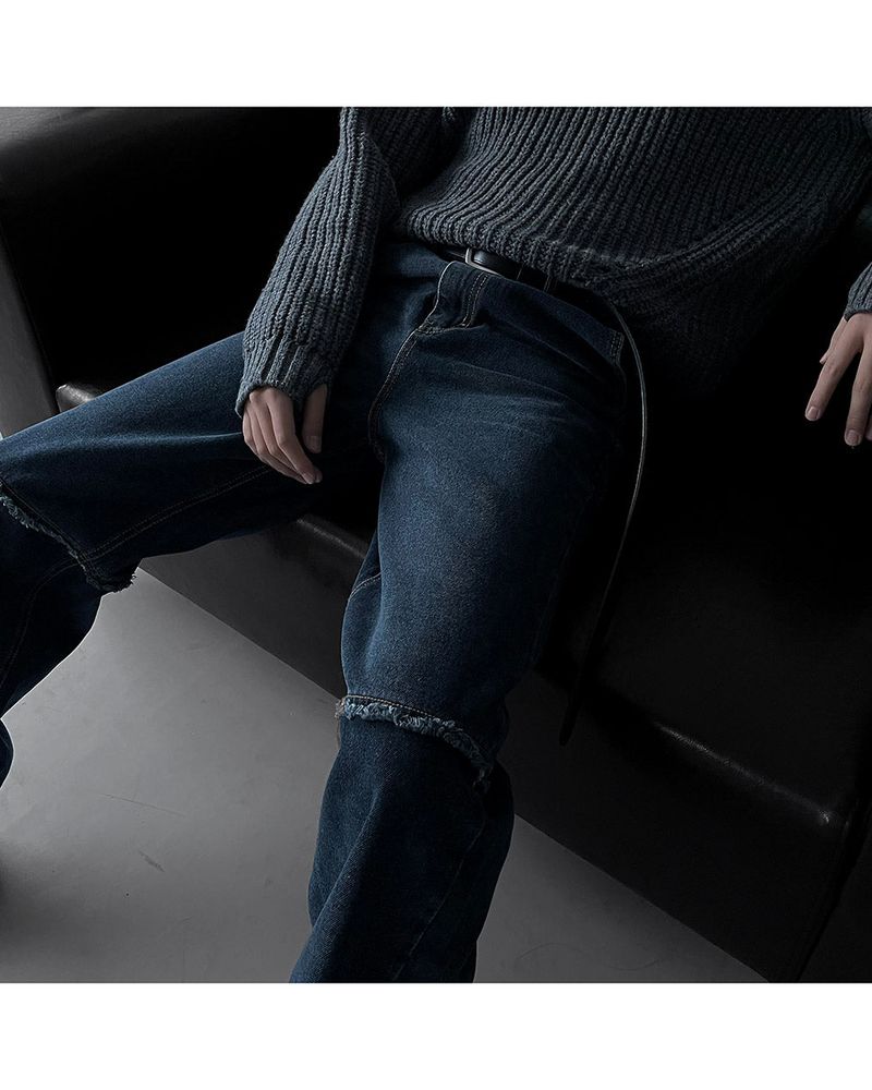 LR9316 Knee incision denim (S ~ L)
