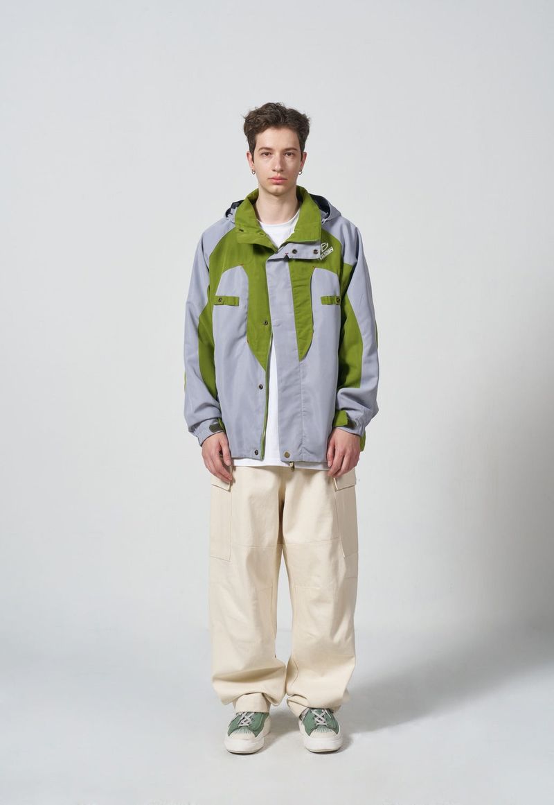 Oversize Color toning Windbreaker - OLIVE
