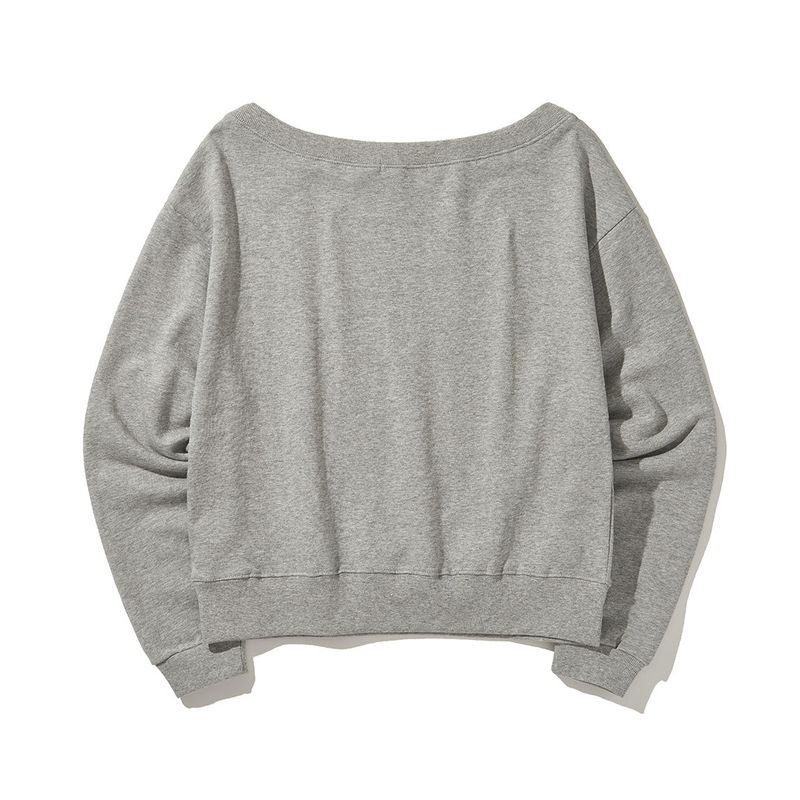 (DUC) GA one-shoulder sweatshirt Gray