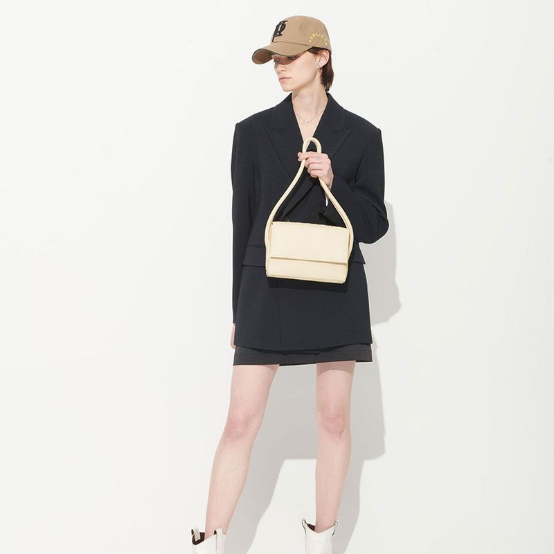  PUBLICKA JULY SHOULDER BAG, BUTTER