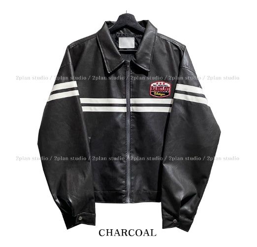 Babel Patch Leather Jacket