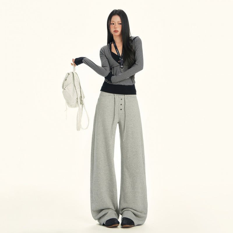 American Lettering Wide-Leg Sweatpants