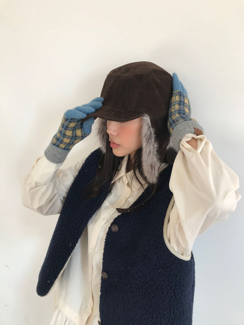 Nutty Suede Trapper Hat (3color)