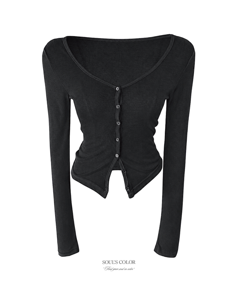 Tencel button cardigan (4color)