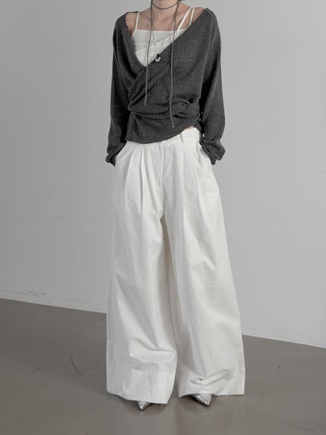 Rael Strap Knit Wrap Cardigan