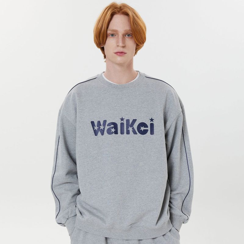 (NO napping) Piping star logo sweatshirts