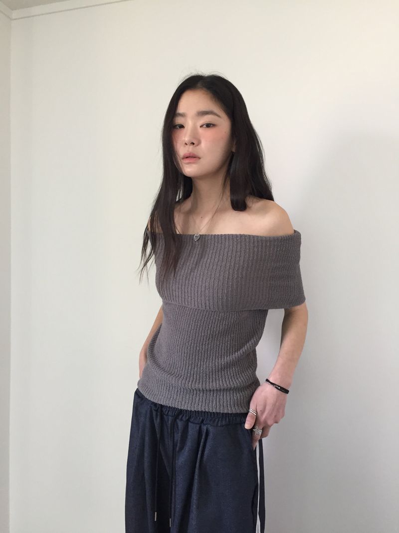 Ella Knit Off Shoulder (4color)
