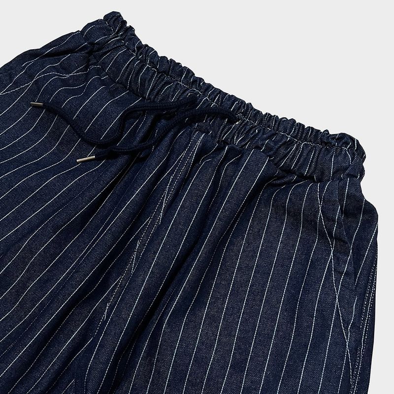 stripe denim shorts_blue