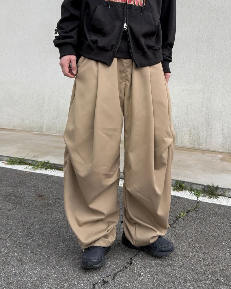 Luve Cotton Curved Wide Pants