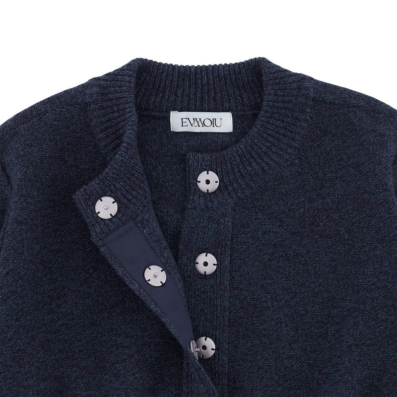ALPACA SLIM CARDIGAN - MULBERRY NAVY