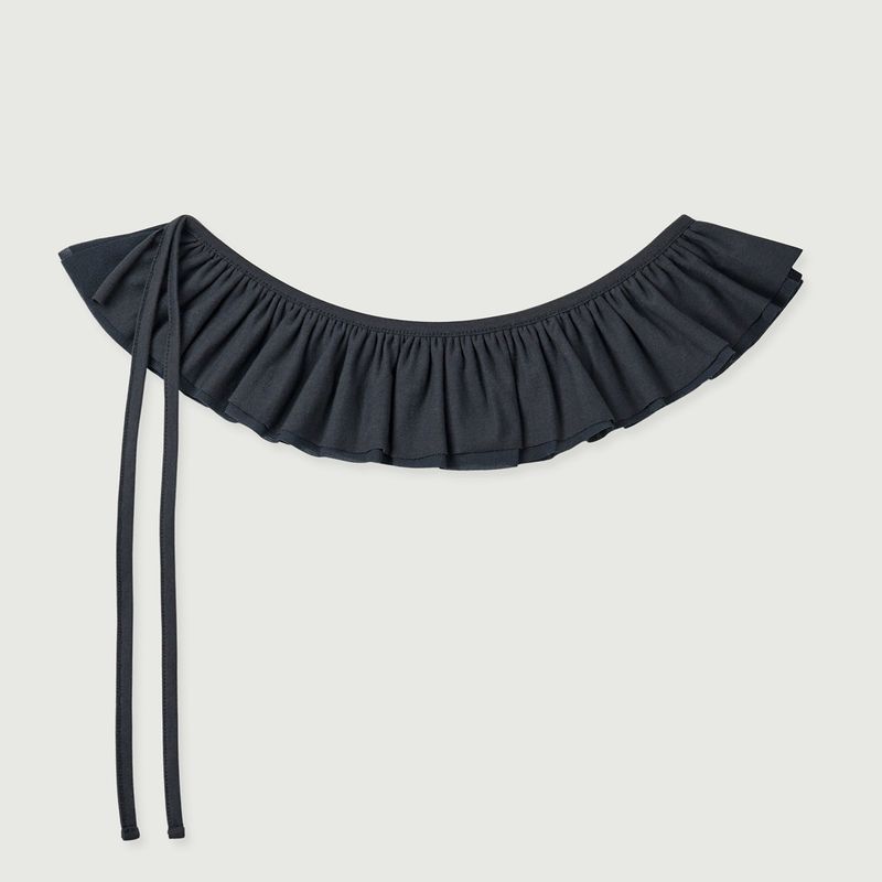 Mesh ruffle belt_dark gray