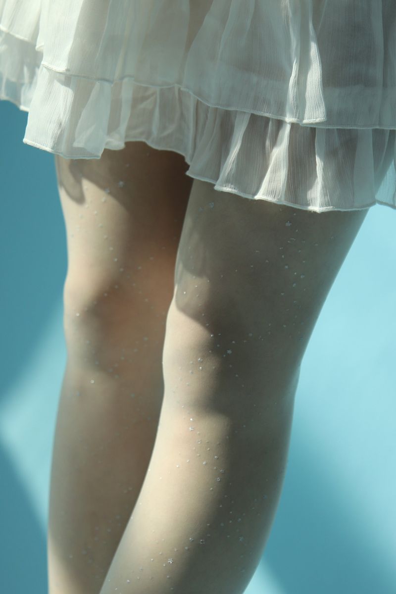 twinkle star prints tights (white)