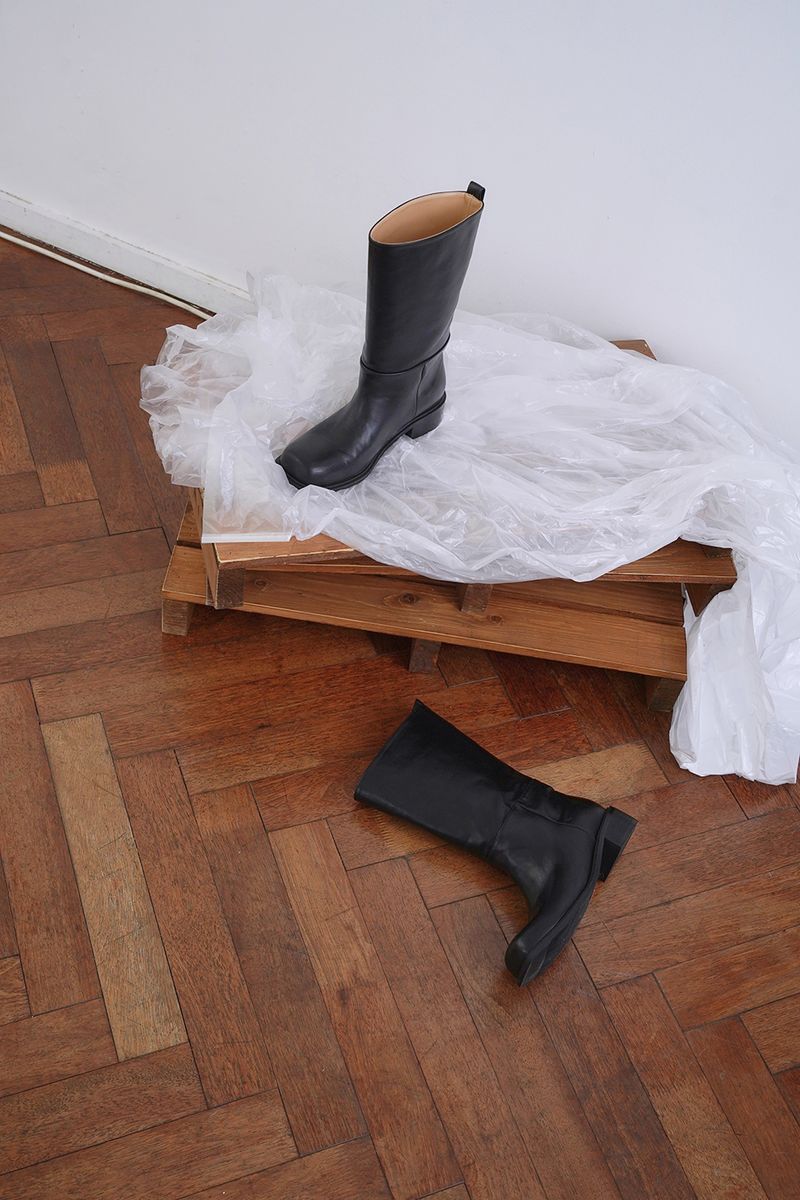 Square half boots