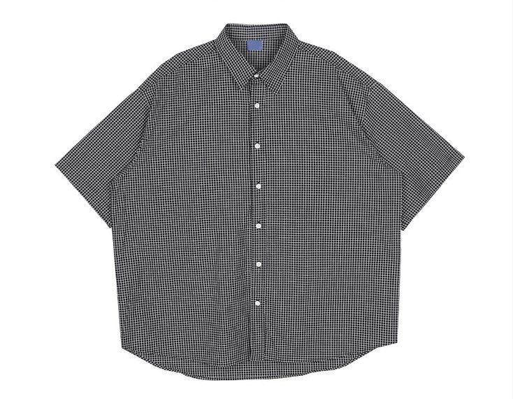 No.0789 small check retro half SHIRT (3color)