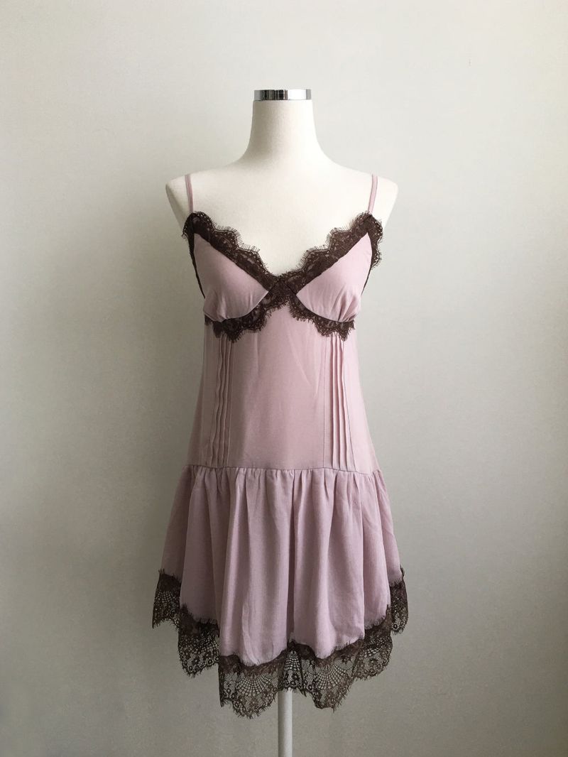 Dolce lace slip mini dress